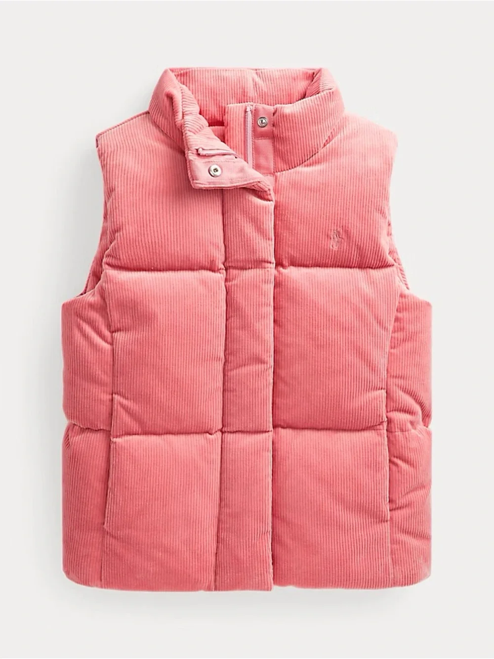 Ralph Lauren Pink Corduroy Down Gilet Vest
